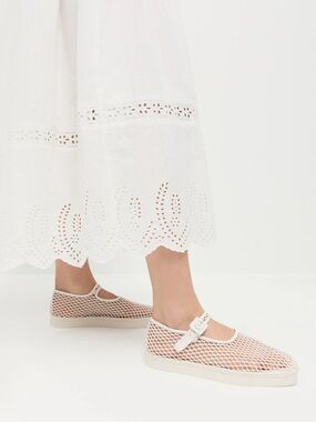 Loeffler Randall Rita Netted Mary Jane - White